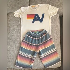 Aviator Nation 🌈 Men’s Tulum Shorts (S) & Vintage White Logo Tee (M)